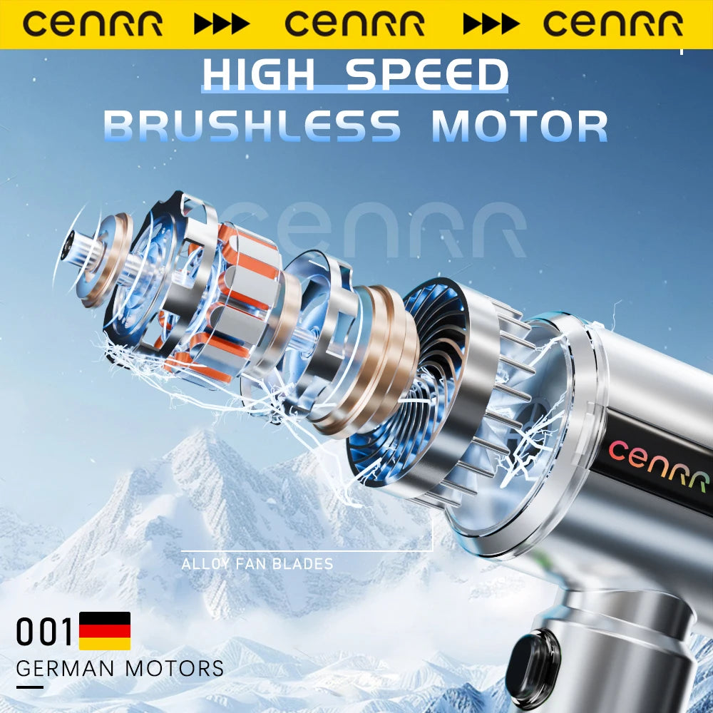 CENRR Wireless Car Vacuum Cleaner | 7500mAh Handheld Portable with LED Display lifestyle view