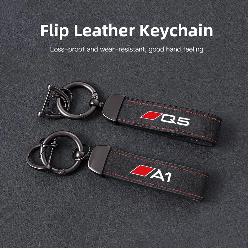 2026 Suede Key Ring Sport Car Keychain | Custom Gift With Emblem for Audi S Line A1 t lifestyle view