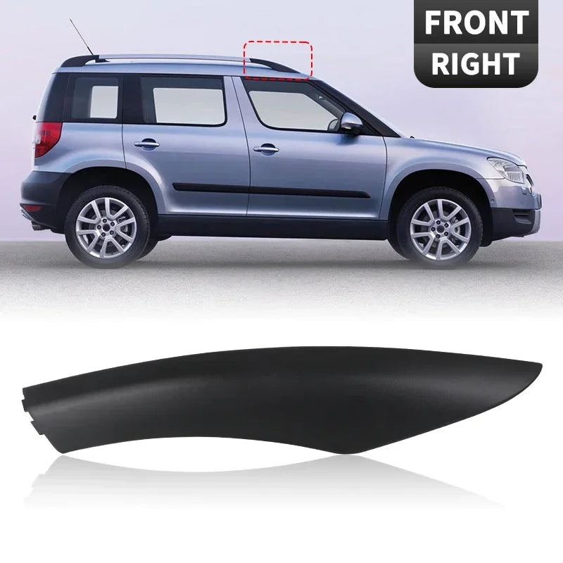 Skoda Yeti Roof Rack Cover Set 2009-2018 | Black Plastic Rail End Caps lifestyle view