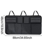 New Large Capacity Car Trunk Bag Mesh Solid Color Backseat Storage Bag Car Interior Storage Bag Auto