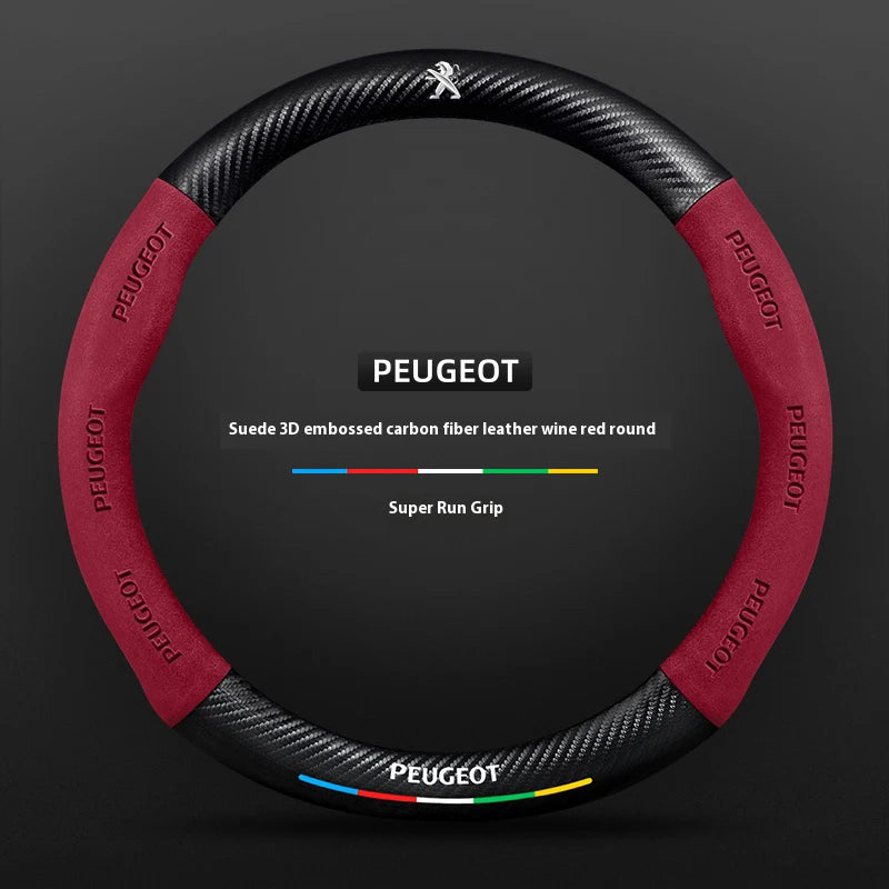 Car Steering Wheel Cover For Peugeot 106 107 108 206 207 208 301 307 308 406 407 408 508 detail view