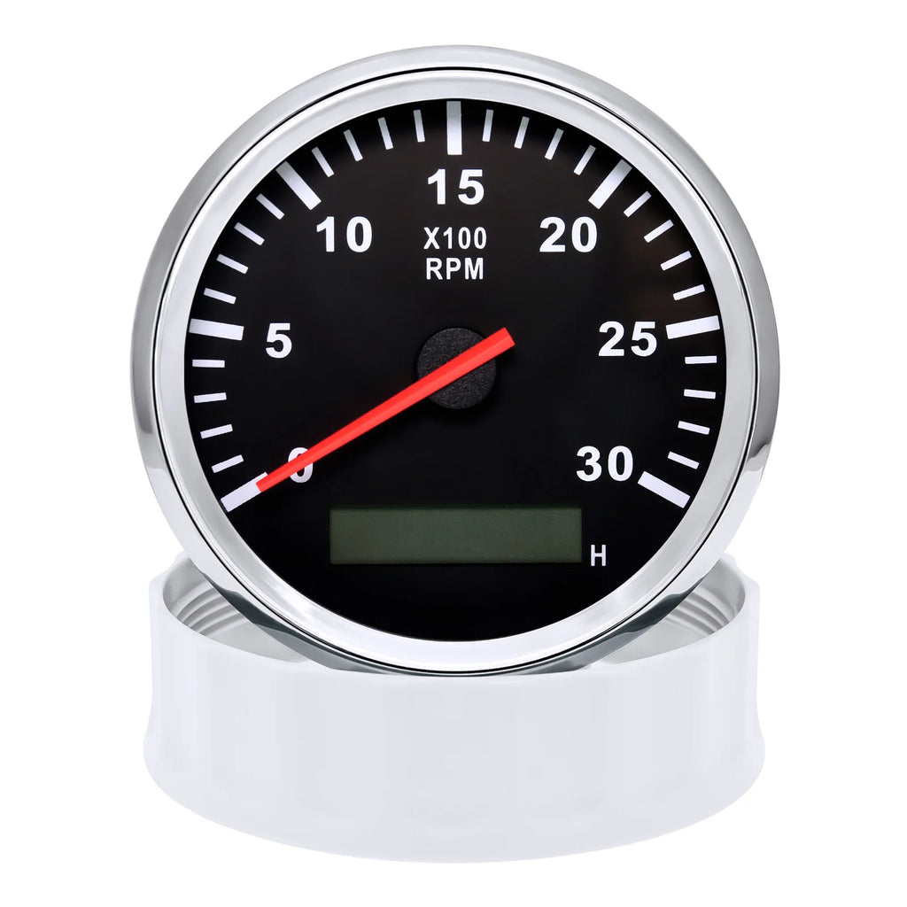 85mm Tachometer Tacho Gauge with Digital Hourmeter M16 M18mm RPM Sensor Universal For Car Boat Tacho 3000 4000 6000RPM Meter