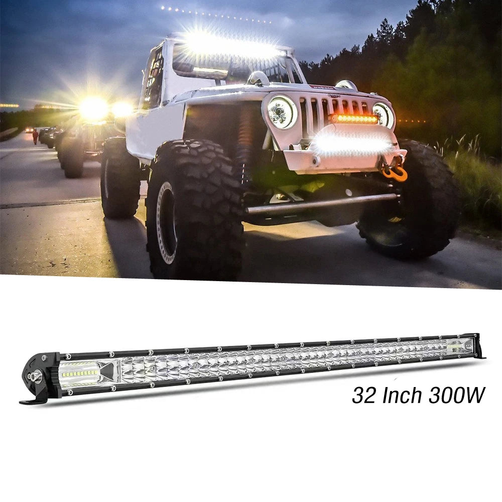 15 Inch 20 Inch 32 Inch LED Light Bar | Super Slim Work Light for Trucks and Offroad