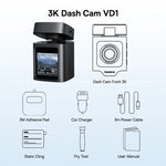 Baseus 3K Dash Cam VD1 Front and Rear Cam HD Built-in GPS Galileo Supercapacitor Car lifestyle view