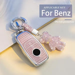 Luxury Diamond Pattern TPU For Mercedes Benz A C E S G Class GLC GLS W177 W205 W213 W222 X167 AMG Remote Car Key Case Cover Fob
