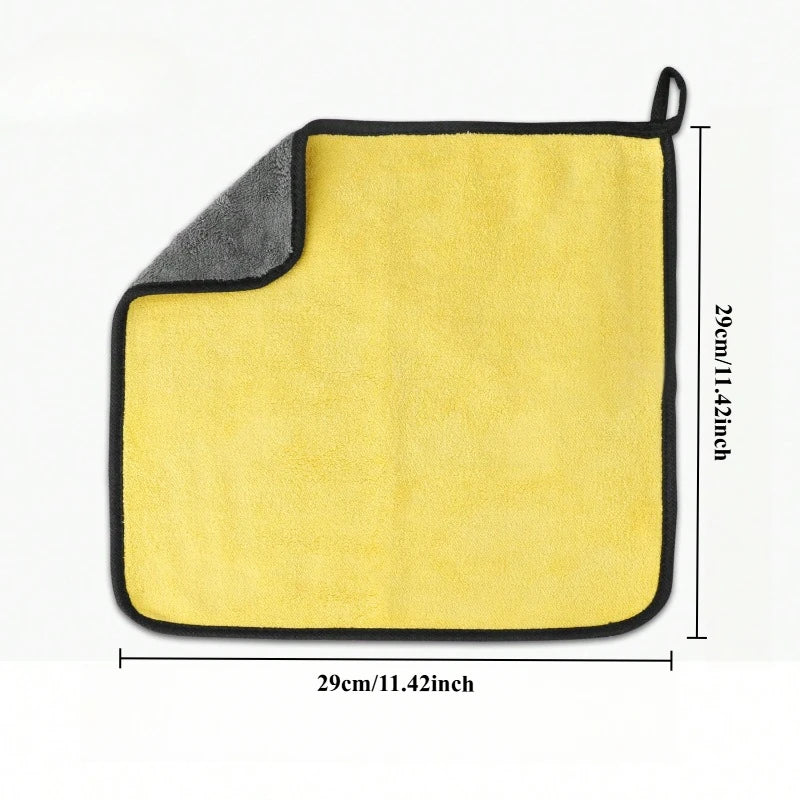 3/5/10Pcs Car Wash Microfiber Towel | High Absorbency Car Cleaning Drying Cloth additional angle