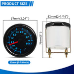 2'' 52mm 7 Color Car Gauge Set | Multi-Function 12V Gauge with Digital and Analog Disp close-up view