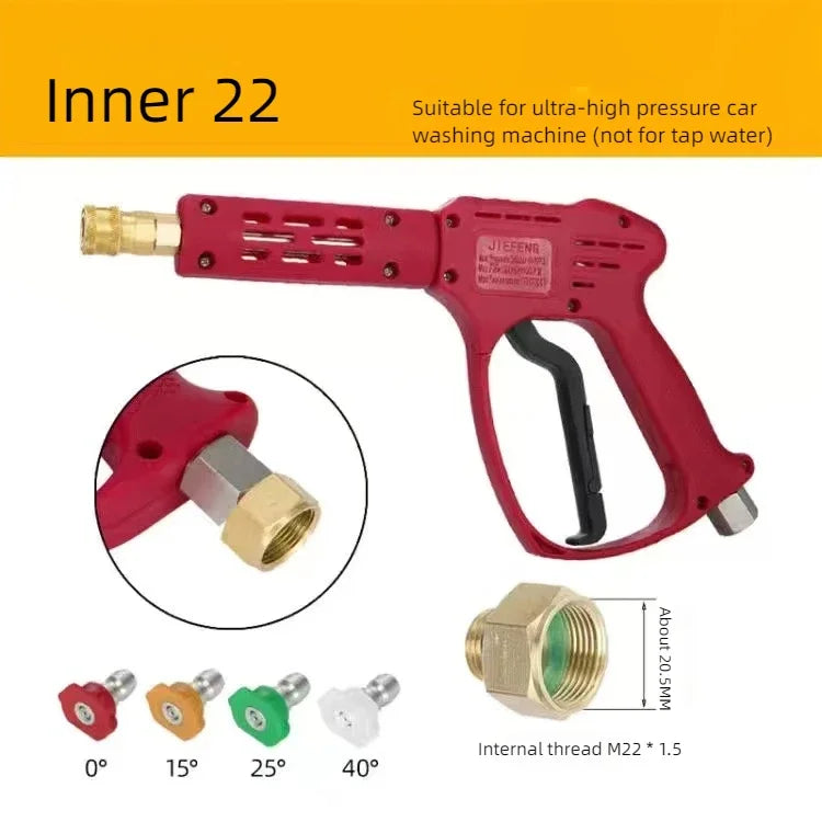 High-Pressure Power Washing Gun | Car Wash Nozzle with Fan Spray alternate view