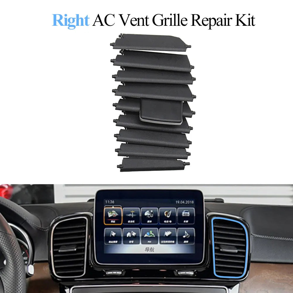 Car Center Dashboar AC Air Outlet Vent Grille Blade Slider Clip Repair Kit For Mercedes Benz W166 W292 M ML350 GL450 GLE GLS