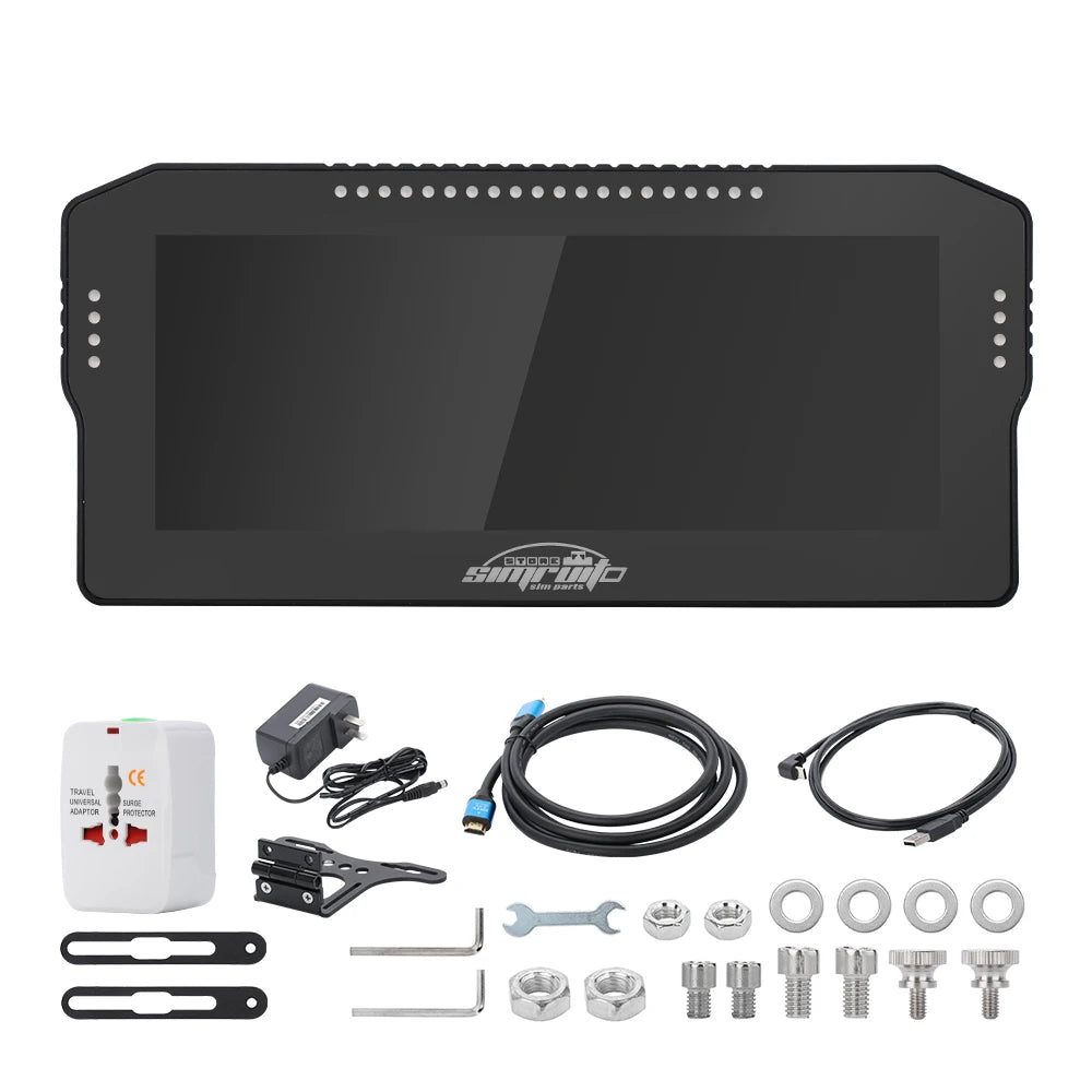 SimRuito Sim Racing Dashboard 10.3 Inch Display | Steering Wheel Dash for PC Simhub alternate view