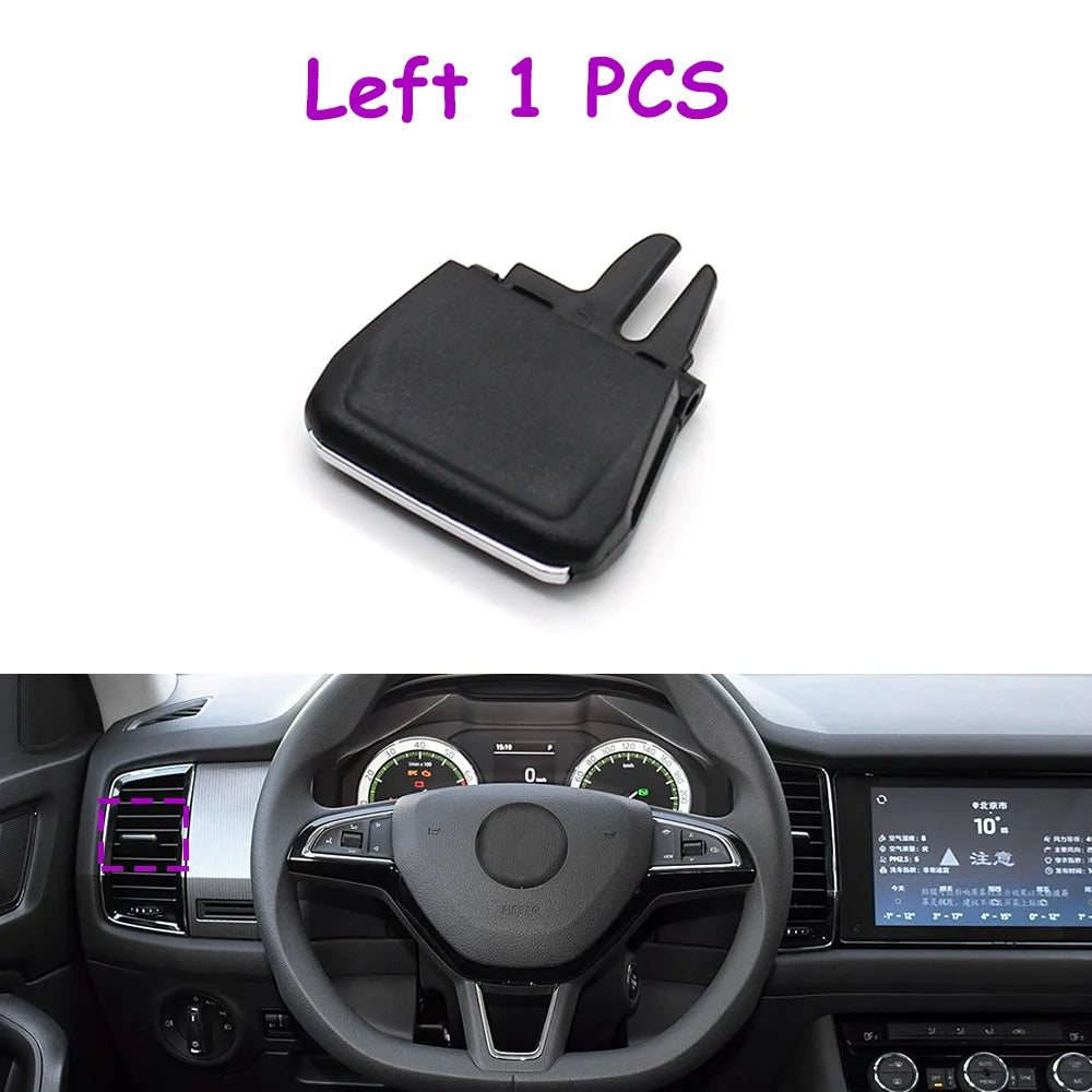 Kodiaq Karoq Car Front Rear Air Conditioner AC Vent Grille Tab Slider Clip Outlet Repair Kit For Skoda 2016-2025 56G819701
