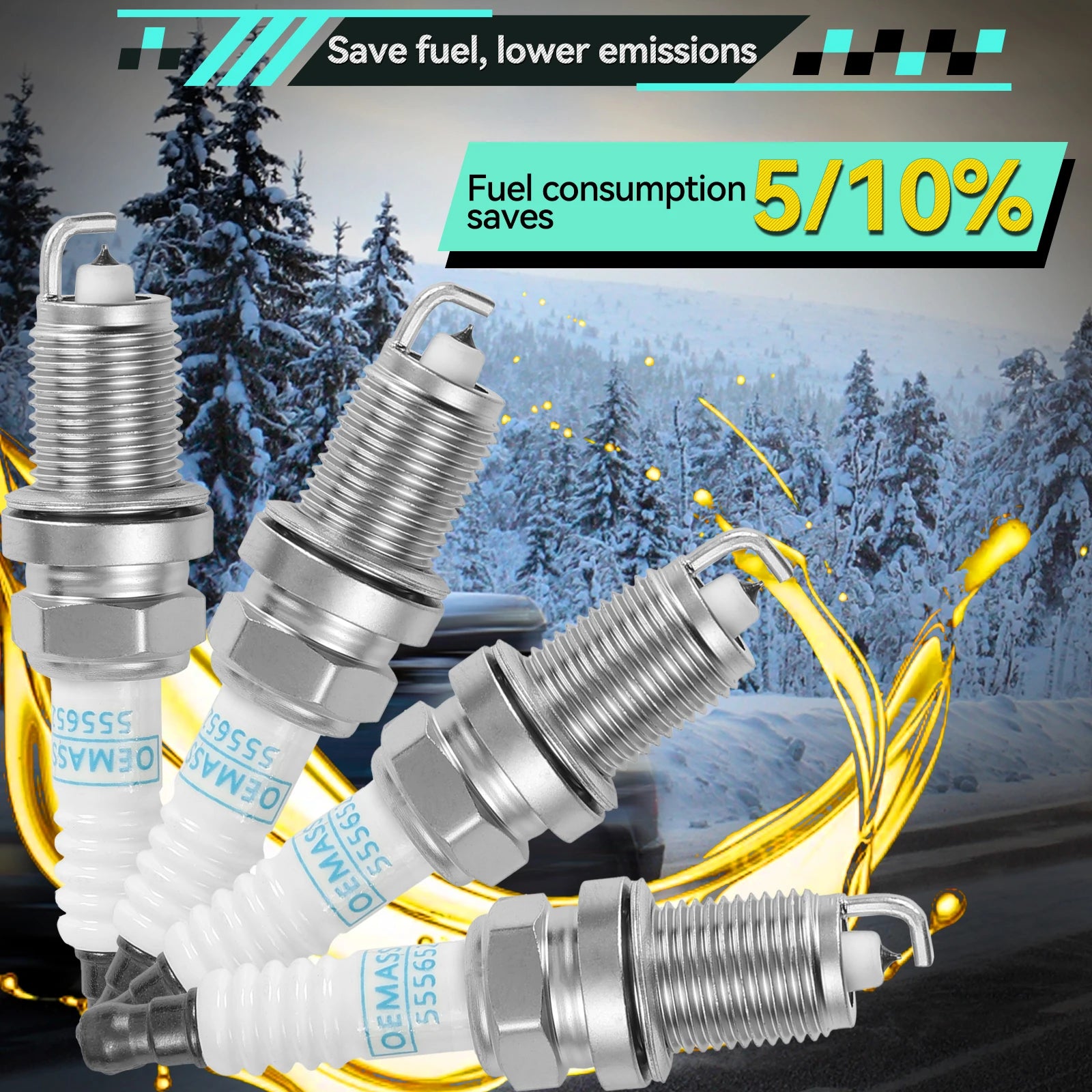 4x Iridium Spark Plugs for Chevrolet Aveo Cruze Opel Astra H J Vauxhall Astra Mk IV additional angle