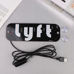 1Set LED Signal Light Taxi Signal Lamp For Lyft Logo Light USB LED Cab Panel Indicator Lights Signal Lamp Auto Decoration Lamp