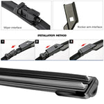 Universal Car Wiper Blades | Soft Dual Rubber Frameless Windshield Wipers lifestyle view