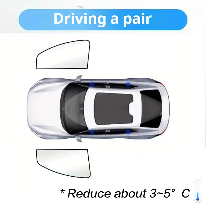 100% Blackout Car Sunshades | Magnetic UV Protection for Front Rear Side Windows alternate view