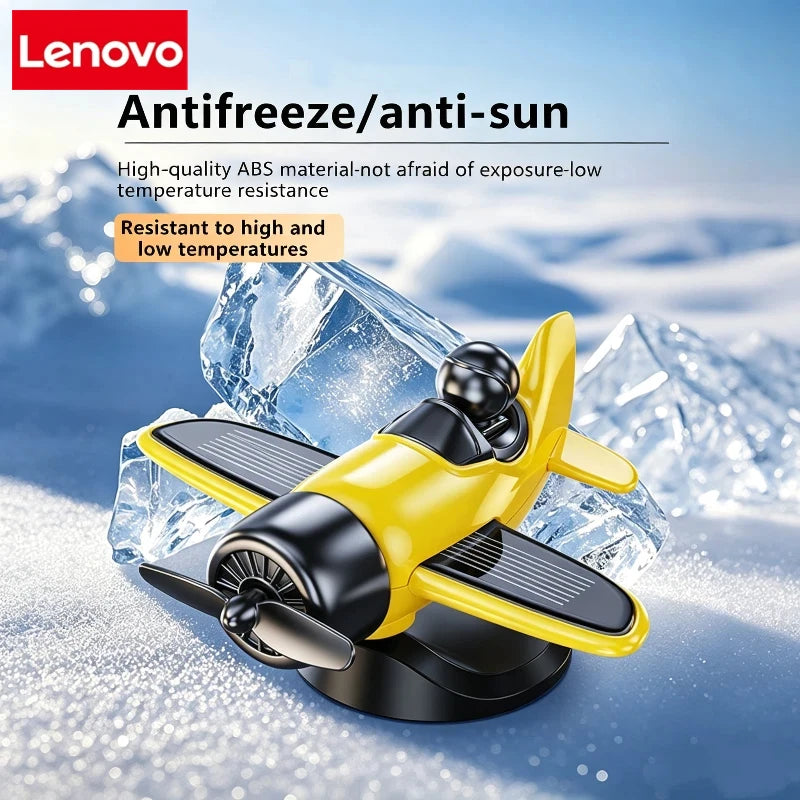 Lenovo Solar Powered Rotating Airplane Car Dashboard Ornament 360° Auto Spin Decor Airpl detail view