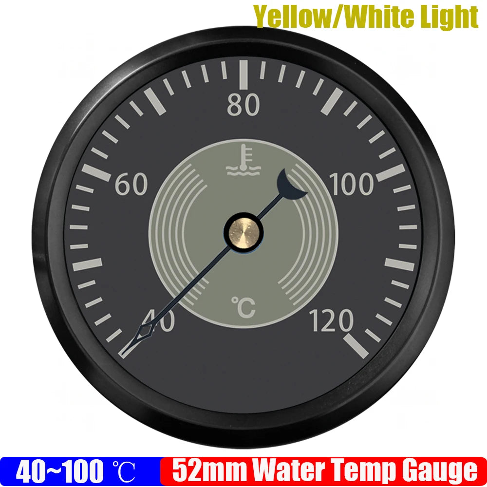 Retro Classic 52mm Gauge Set | Oil Pressure Voltmeter Fuel Water Temp for Car Boat 12V24 detail view