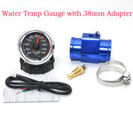 52mm Water Temp Gauge 40-140C | 7-Color Racing Gauge Kit with 1/8NPT Sensor detail view