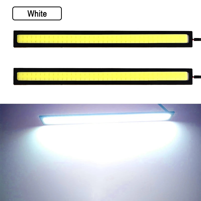 1 PCS Super Bright 17CM LED COB Fog Bulb Car DRL LED Strip Daytime Running Light bar 1 close-up view