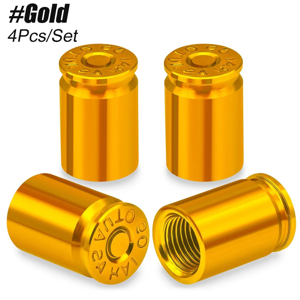 4PCS Tire Valve Stem Caps | Universal Leak Proof Stem Covers for Car SUV Truck Bicycle M detail view