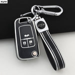 TPU Car Flip Key Case Cover Shell For Chevrolet Cruze Aveo Trax Sail Malibu Captiva Op close-up view