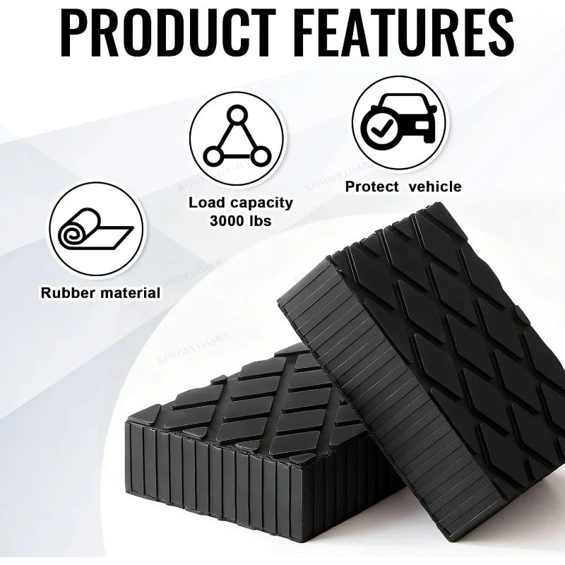 Jack Pad Support Shock-Absorbing Car Lift Rubber Blocker Jack Pad For Car Jacks Lif additional angle