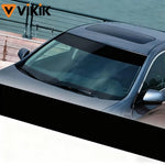 Black Glossy Matte Mesh Car Sun Visor Strip Waterproof Front Windshield Sunshade Ba additional angle