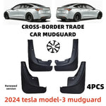 Tesla Model 3 Highland Mud Flaps (2024–2026) | Front & Rear Wheel Splash Guards, 4-Piece Set
