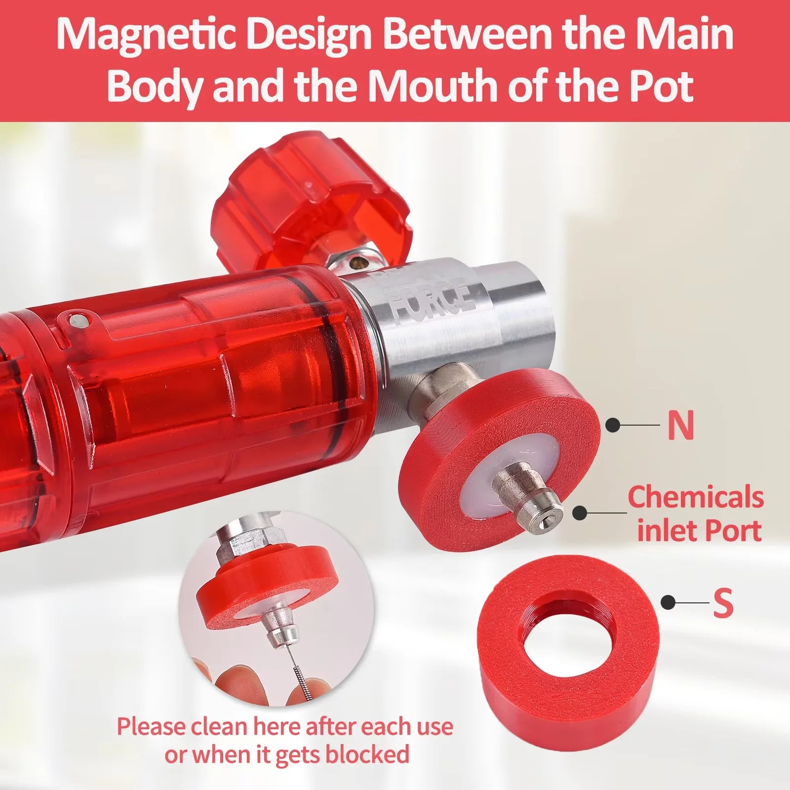 Pressure Magnetic Foam Cannon Pro with 1/4 Quick Connector | 360° Adjustable Snow Foa lifestyle view