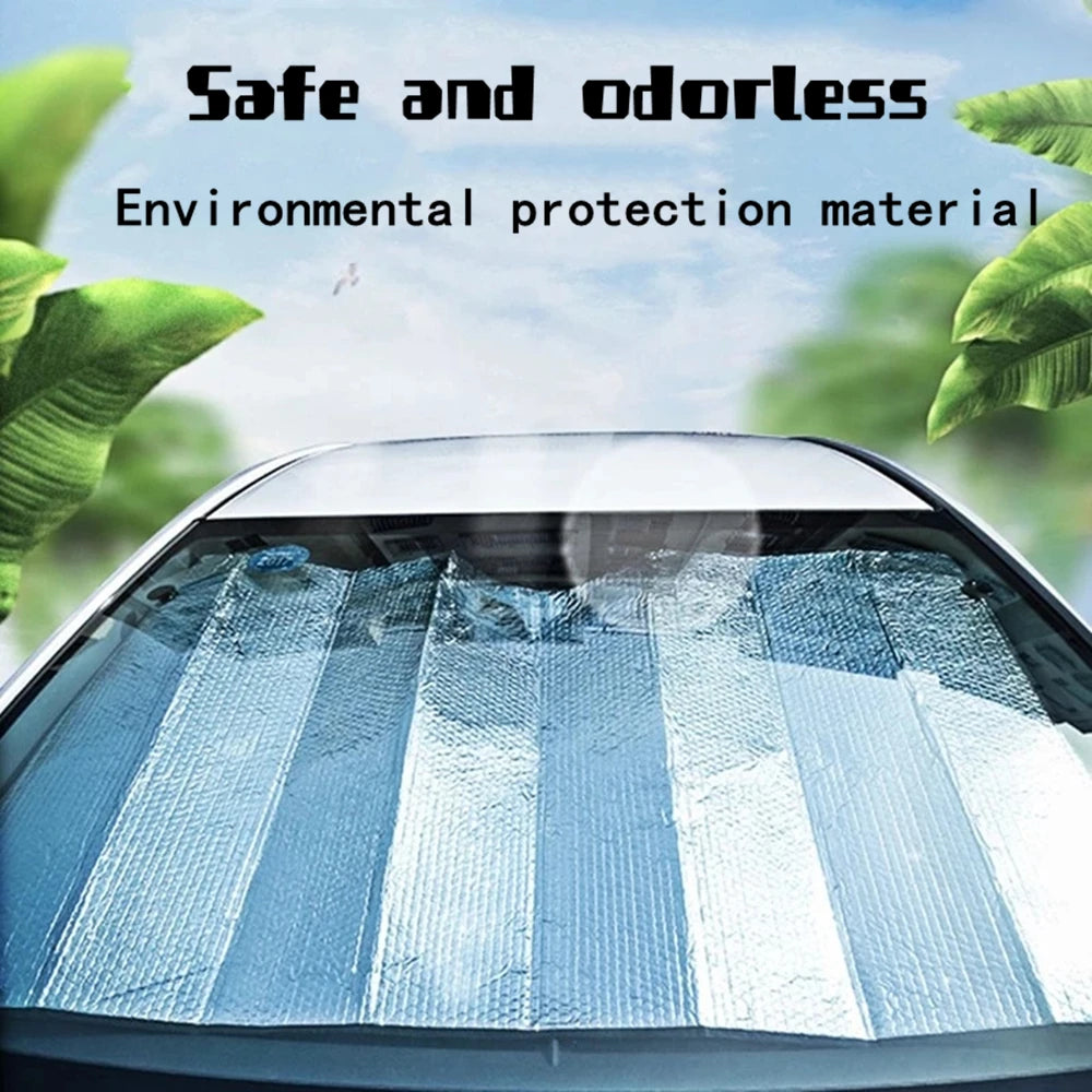 140x70CM Car Window Sun Shade Windshield Snow Ice Anti-UV Protection Front Rear Windsh close-up view