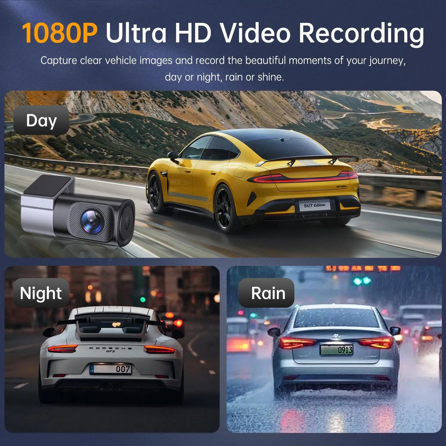 Mini Hidden 1080P Dash Cam | Night Vision, 24H Parking, Loop Recording, App Control alternate view