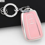 TPU Car Remote Key Case Cover Shell Fob Keychain For Toyota Prius Camry Corolla CHR C lifestyle view