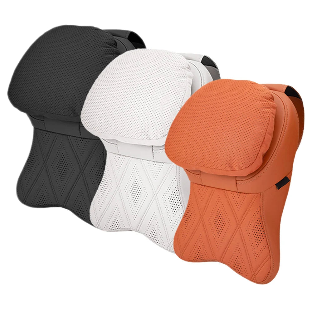 Car Neck Pillow Memorys Foam Protective Lumbar Back Support Breathable Car Headrest Cushion Relieve
