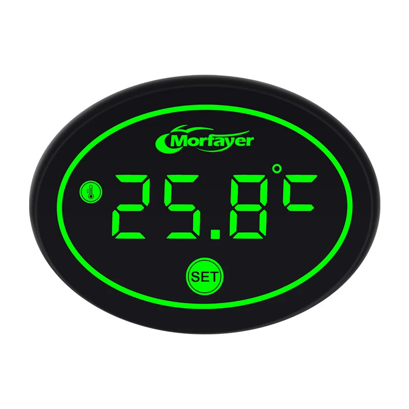 9-24V Motorcycle 4-In-1 LED Volt Meter | Universal Voltage Clock Temperature Display for 12V Motorbi
