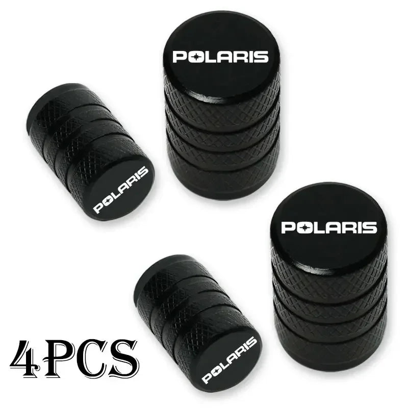 4pcs Waterproof Car Tire Valve Caps | Universal Tire Stem Covers for Polaris Vehicles close-up view
