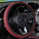 Universal Car Steering Wheel Cover Microfiber Leather Protection Cover Anti Slip Breat close-up view