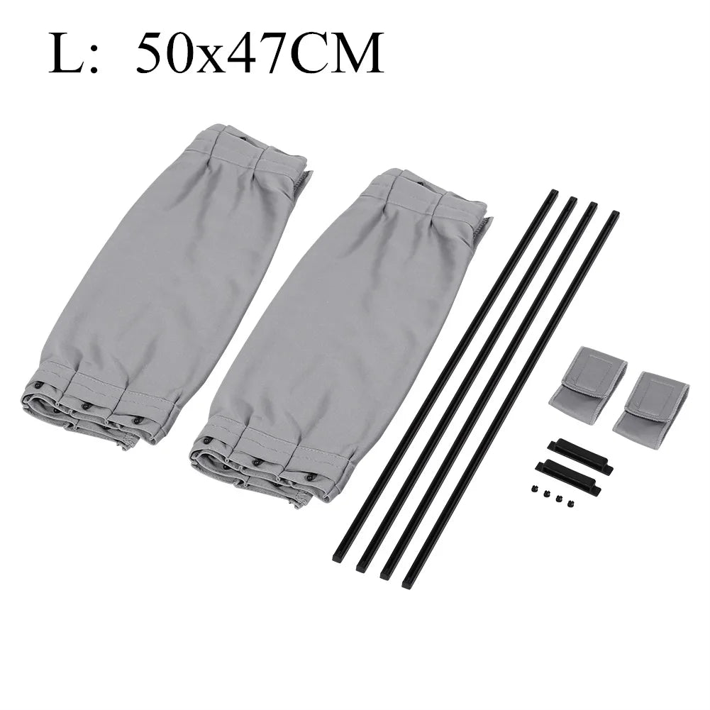 2pcs 50cm Car Sun Shade Side Window Curtain | Foldable UV Protection Auto Accessories alternate view