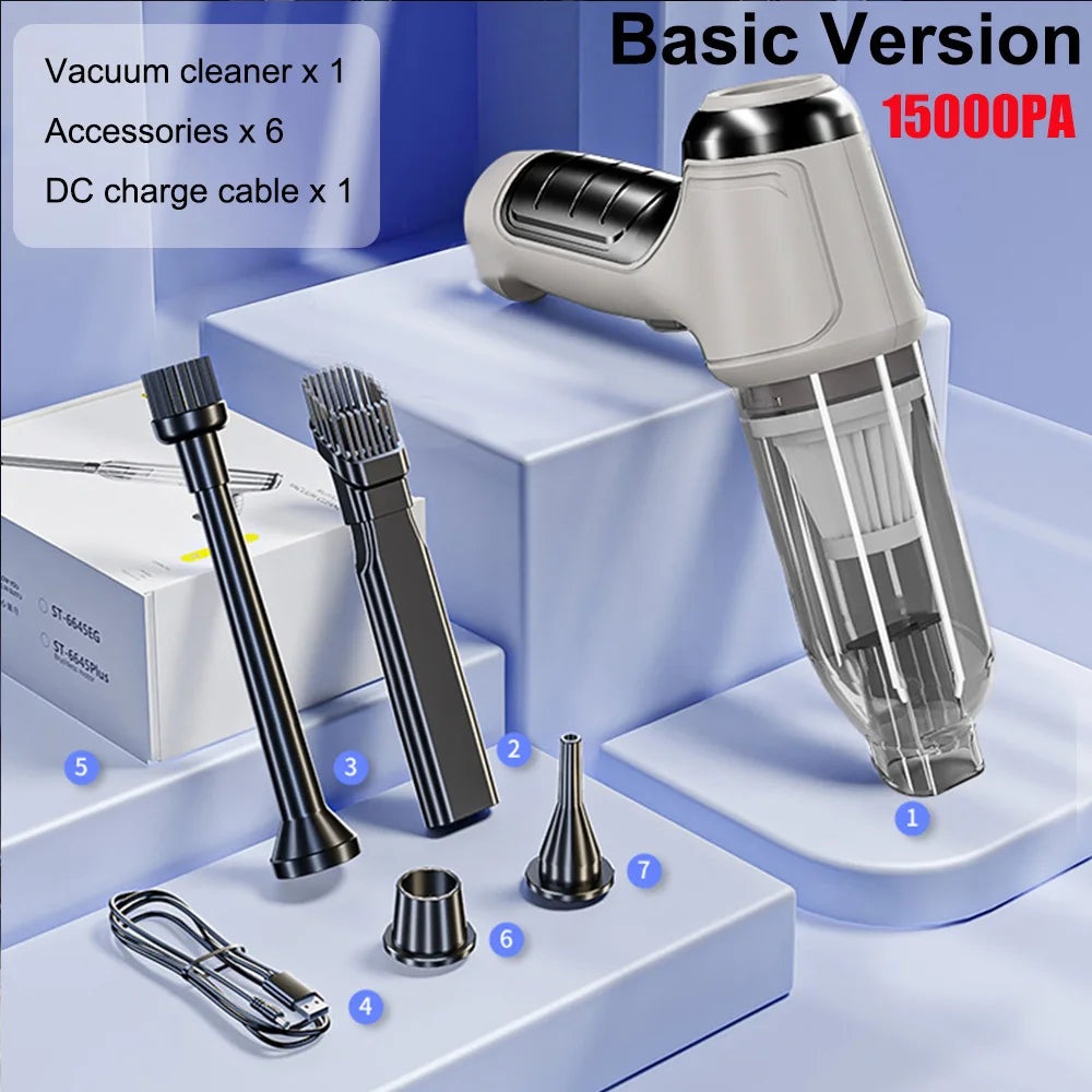 Wireless Car Vacuum Cleaner 95000PA | Cordless Handheld with Blower detail view