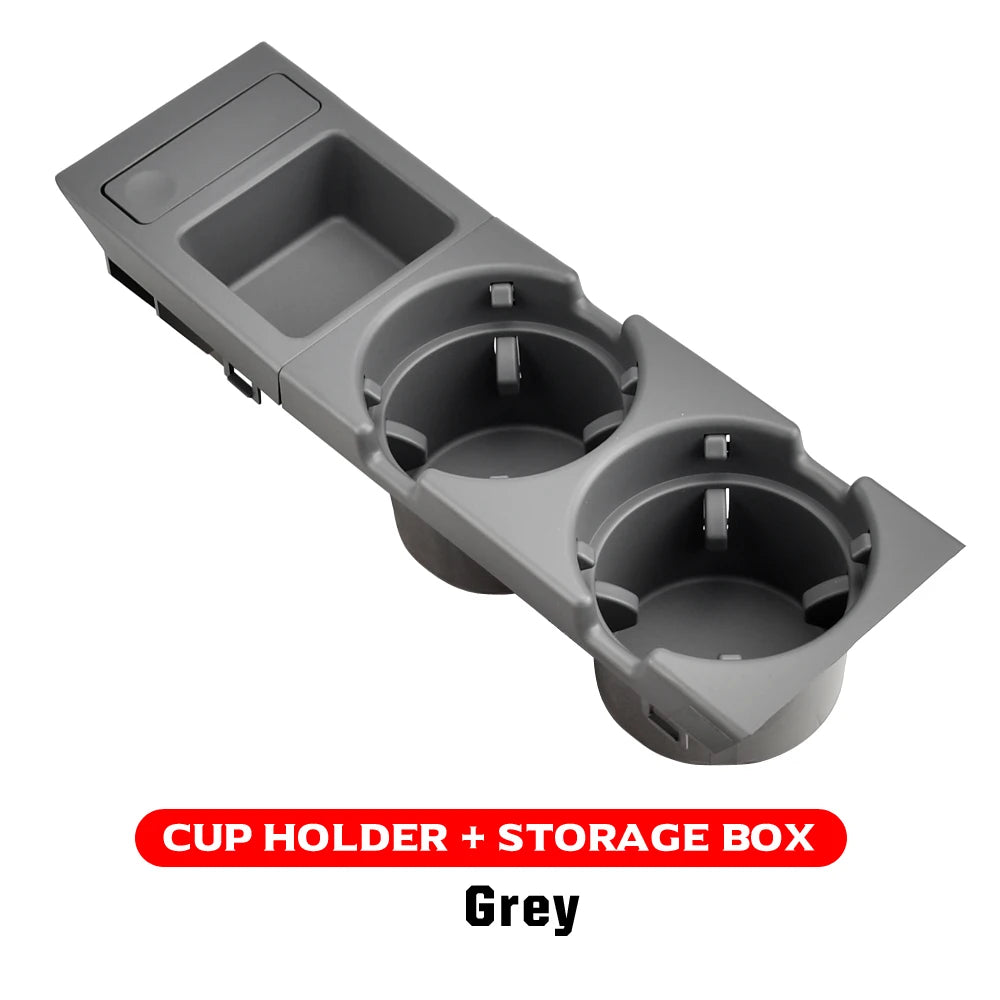 Double Hole Car Center Console Storage Box with Cup Holder | For BMW E46 1999-2006 additional angle