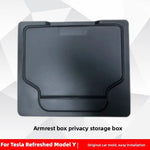 For Tesla Model 3 Y 2017~2026 Car Hidden Storage Box Model 3 Highland Y Juniper Center Console Armrest Organizer Box Accessories