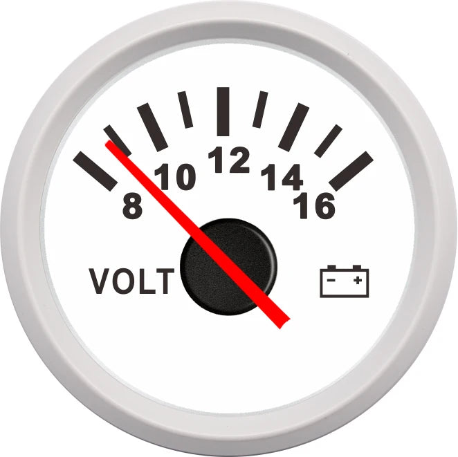 AD Universal 52mm Voltmeter | 8-16V Waterproof Gauge for Car Motorcycle Boat with Red lifestyle view