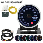 52mm 8 Color Car Gauge Kit | Oil Pressure PSI Water Temp Oil Temp EGT Boost Tachometer close-up view