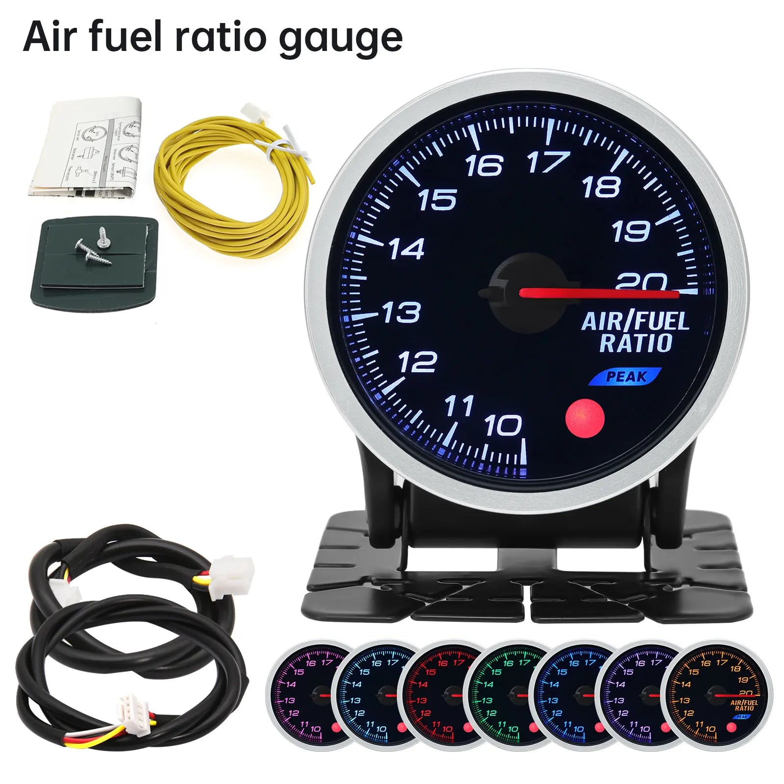Universal 52mm 8 Color Car Gauge Set | 12V Racing Dash Meter Kit lifestyle view