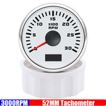 2" 52mm Tachometer Gauge | Red Backlight RPM Meter for Car Boat Marine 12V 24V additional angle