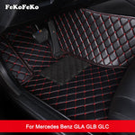 Custom Car Floor Mats For Mercedes Benz GLA GLB GLC GLB-AMG X156 H247 X247 X253 Auto Carpets Foot Co
