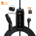 feyree Portable EV Charger 3.5KW 16A 1Phase Adjustable Current Fast Charging with TS-NACS Charger Plug Compatible for Tesla Cars