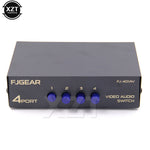 2 or 4 or 8 Ports RCA AV Audio Video Switcher Selector | 4 Input 1 Output Splitter Bo alternate view