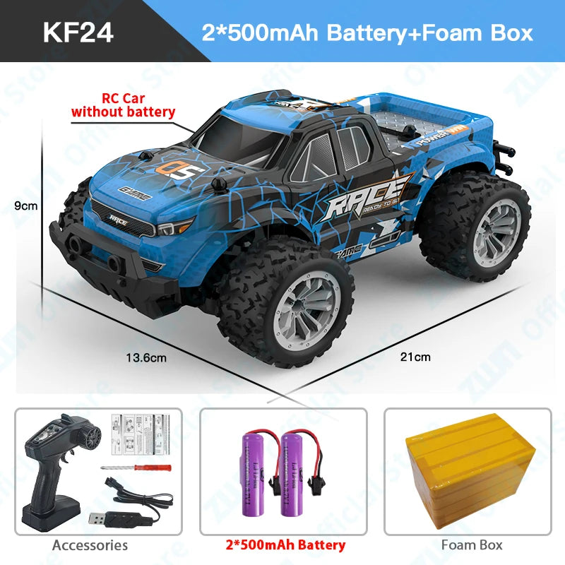 ZWN 1:16/1:20 2.4G Model RC Car With LED Light 2WD Off-road Remote Control Climbing V alternate view