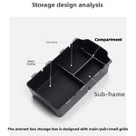 For Honda Civic 11th Gen 2021~2023 Central Armrest Storage Box Black Organizer Tray For detail view