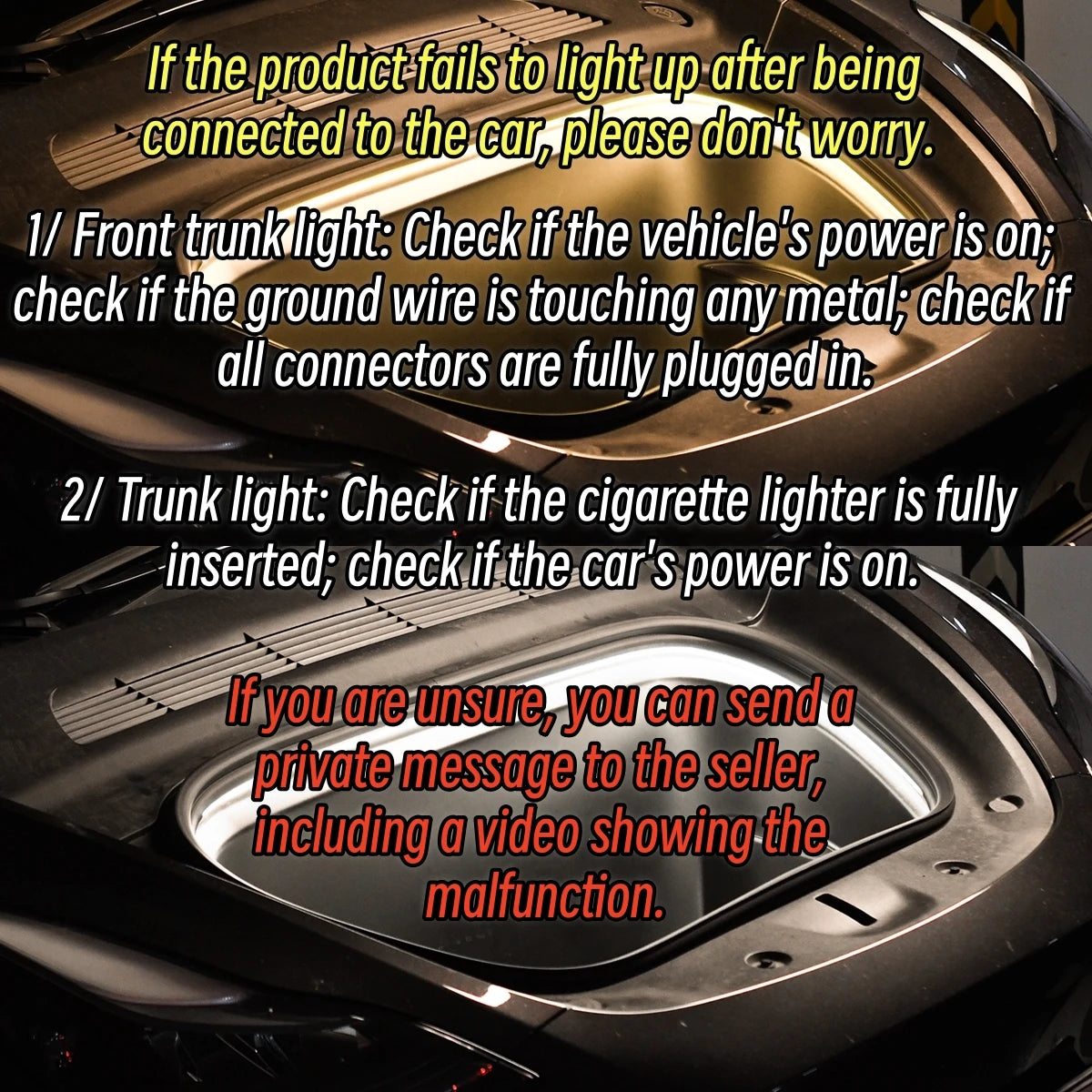 After Trunk Light for Tesla 2025 Model Y Juniper | LED Strip with Magnetic Inductio additional angle